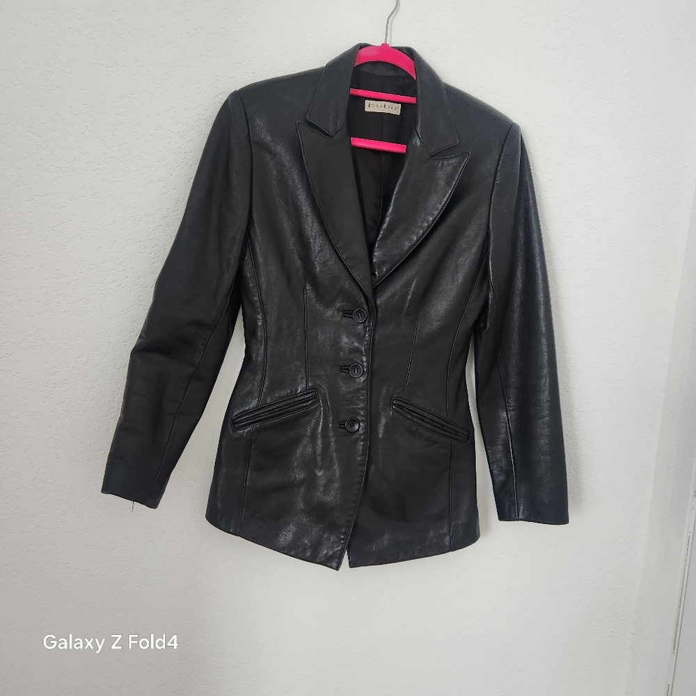 Beautiful buttery soft leather BeBe jacket